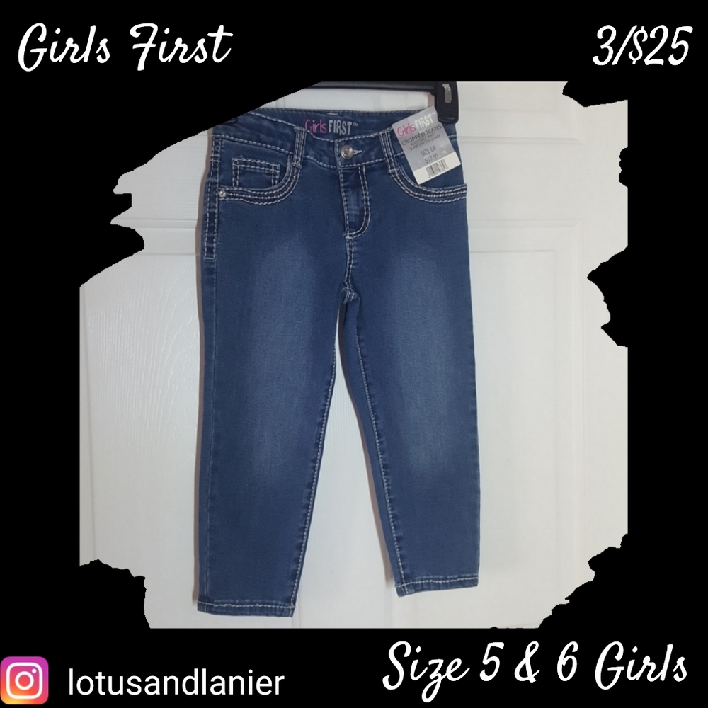Girls First, cropped jeans, sz 6x & 5   3/$25